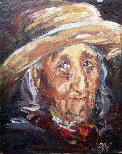 Luces del Campo Oil Canvas Portrait