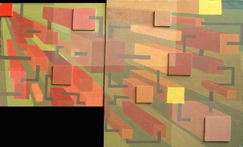 Abstraccion geométrica Acrylic Canvas Others