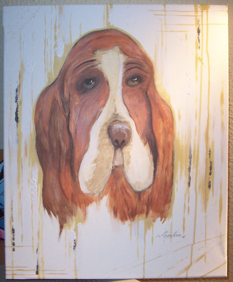 ROSTRO CANINO Watercolour Canvas Animals