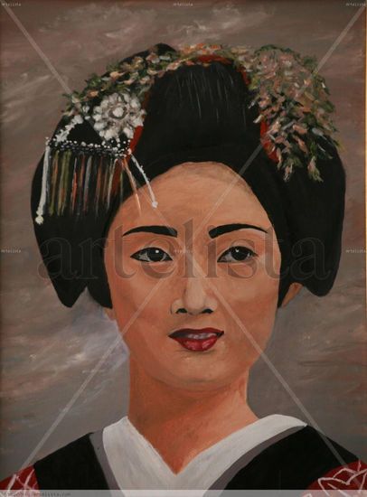 rostros del mundo (japonesa) Oil Canvas Portrait