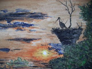 Atardecer  en Extremadura Watercolour Paper Landscaping