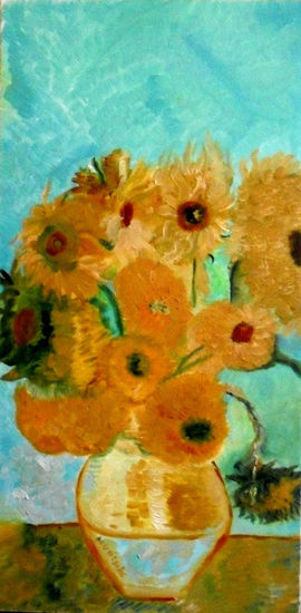 Girasoles Mios Oil Canvas Floral Painting