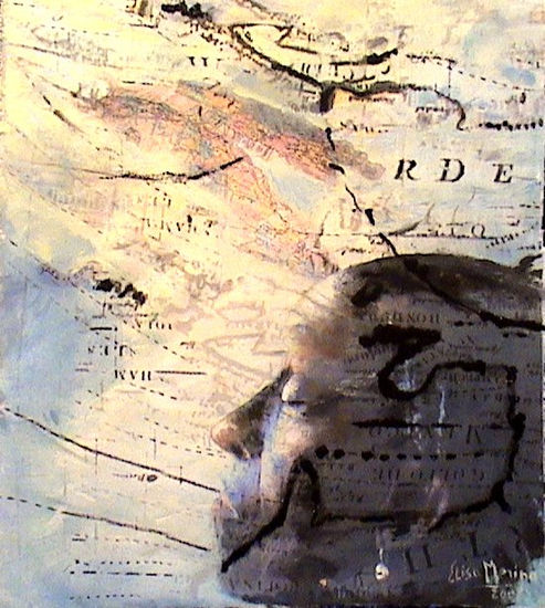 Cartografia cubana Mixed media Canvas Portrait