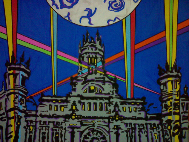 palacio de correos Felt-tip pen Canvas Landscaping