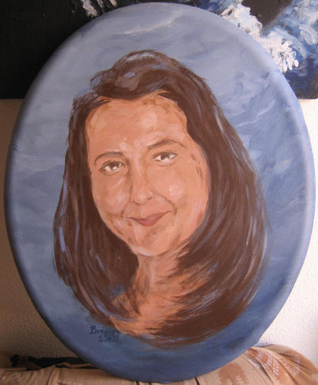 Retrato de Raquel S. Acrylic Canvas Portrait