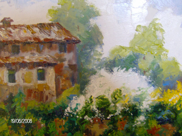 casa rural de la Garrotxa Oil Canvas Landscaping