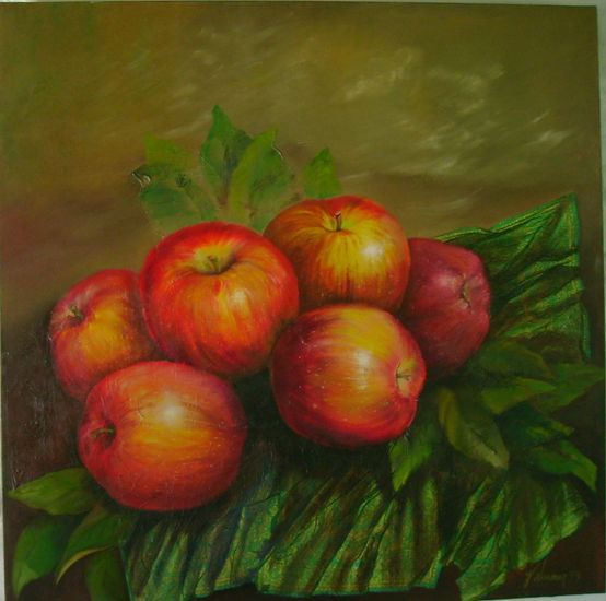 mis manzanas rojas Oil Canvas Landscaping