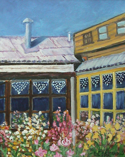 Mi Casa Oil Canvas Landscaping