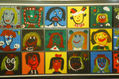 Mural  caras de niños