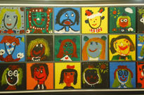Mural  caras de niños