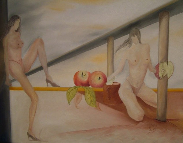 A Fruta/The Fruit Oil Canvas Figure Painting