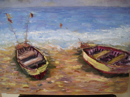 Botes en la orilla