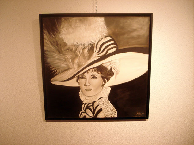 Audrey Hepburn Oil Canvas Portrait