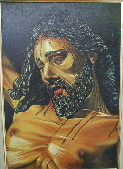 Cristo de la Esperanza Oil Canvas Figure Painting