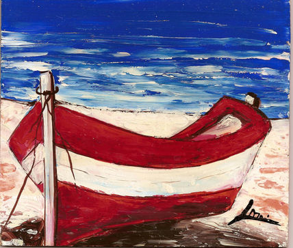 Barca en la playa...