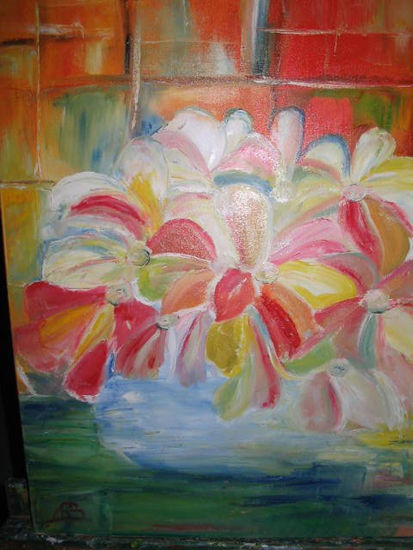 JARRÓN CON FLORES 3 Oil Canvas Floral Painting