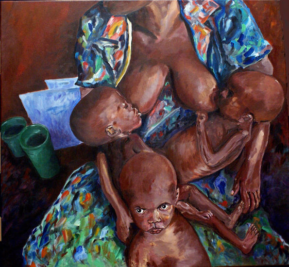 Esperanza Bogombó Acrylic Canvas Figure Painting