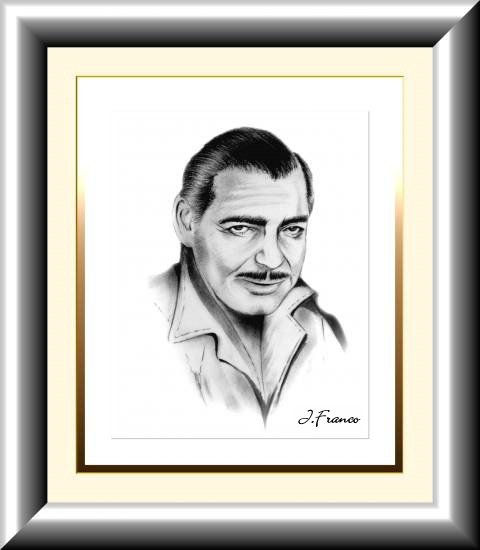 CLARK GABLE Charcoal