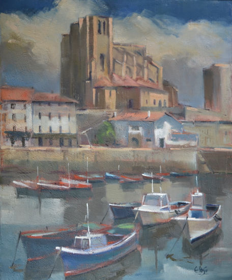 Castro-Urdiales Oil Canvas Marine Painting