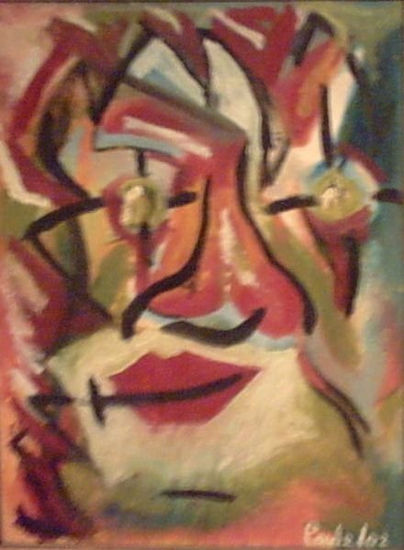 Payaso verde y rojo Oil Canvas Figure Painting