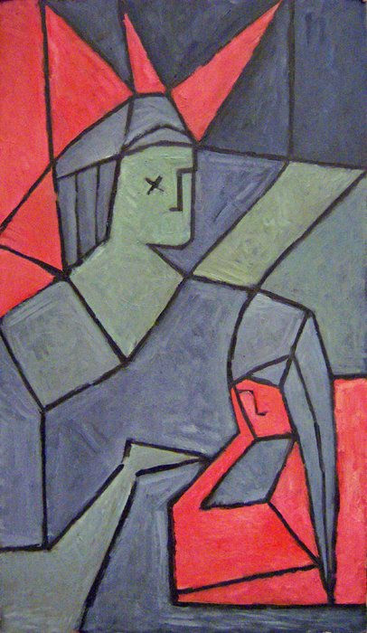 pareja en rojo y azul