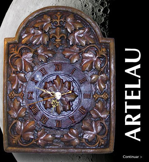 Reloj de pared imitación madera Floral art Pottery and ceramics