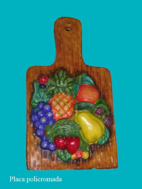 Placa de yeso con frutas