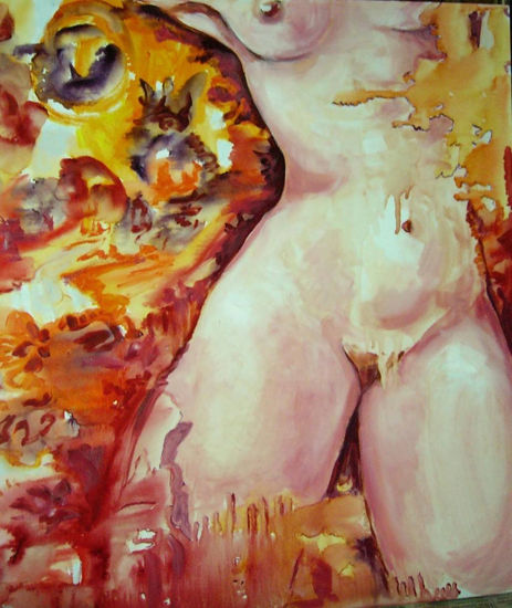 torso Oil Panel Nude Paintings