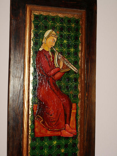 Cantigas a Santa María Óleo Tabla Figura