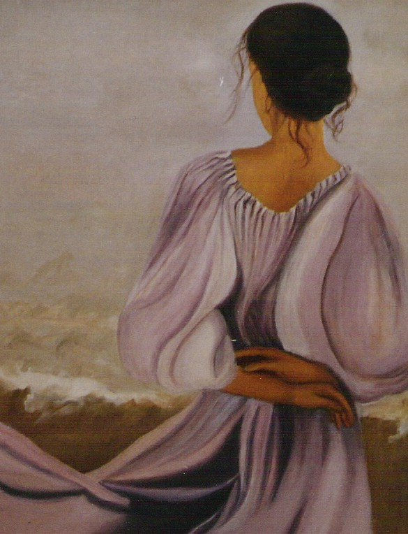 mujer y mar