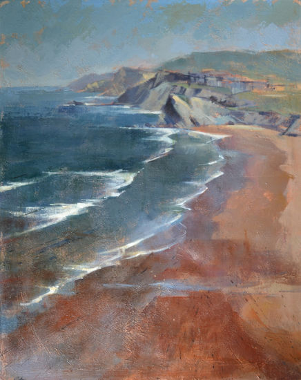 Playas de Sopelana Oil Canvas Marine Painting