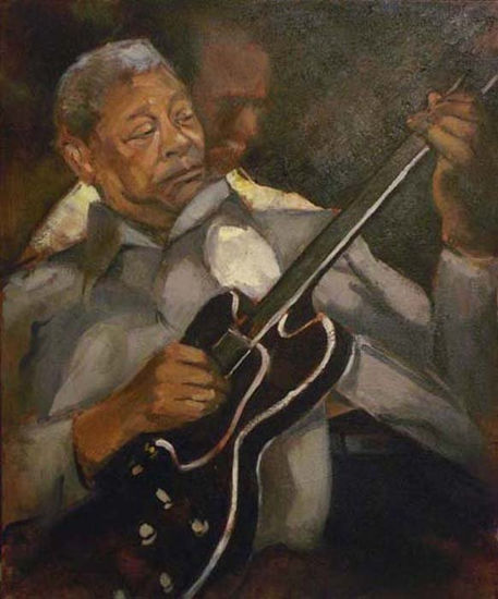 Alegoría a B.B.King Óleo Lienzo Figura