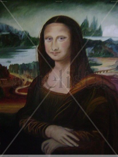 HOMENAJE A LEONARDO DA VINCI Óleo Lienzo Retrato