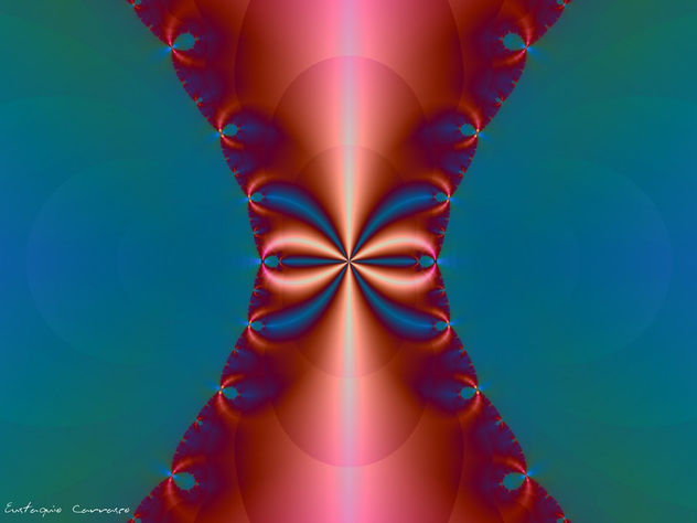 En el centro del rayo sideral, (In the center of the outer beam)
