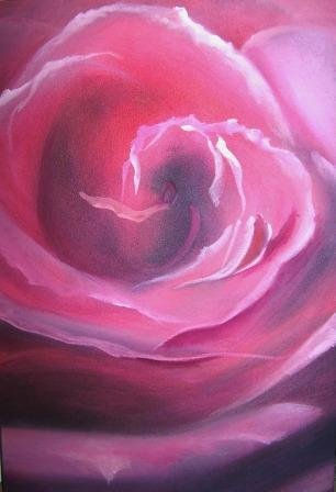 Rosa del Perdón Acrylic Canvas Floral Painting