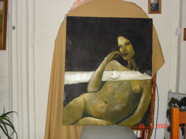 Mujer con Rayo Oil Canvas