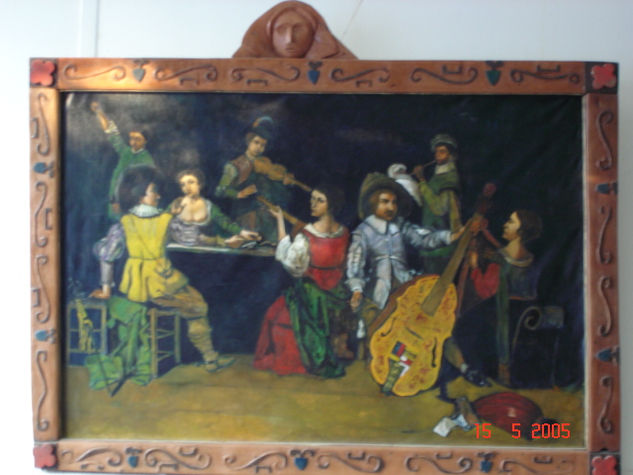 Músicos Oil Canvas