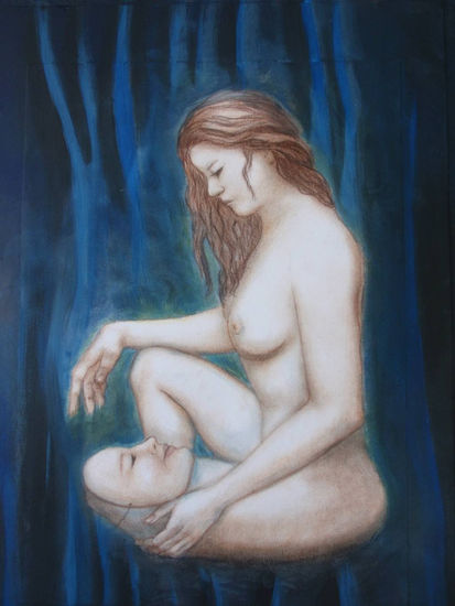 TRAS EL TELON Oil Canvas Nude Paintings