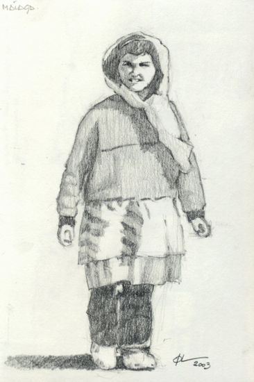 Niña Afgana. Pencil