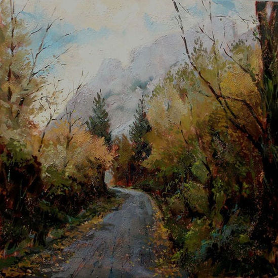 Camino de Atxarte Oil Canvas Landscaping