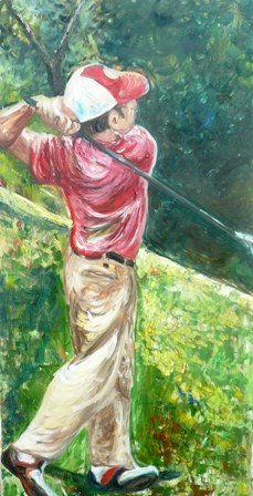 EL GOLFISTA Oil Canvas Portrait