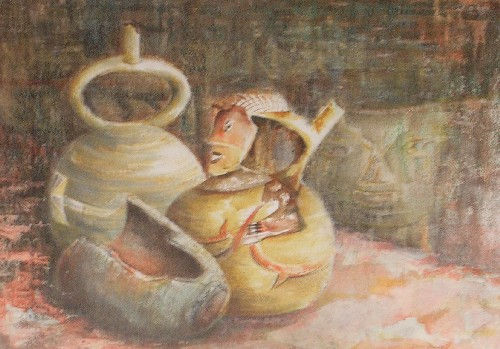 Vasijas peruanas Watercolour Paper Still Life Paintings