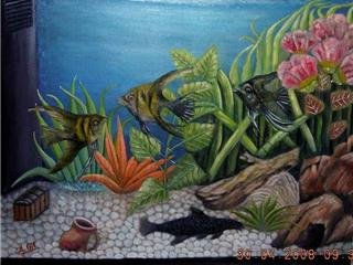 acuario Oil Canvas Animals