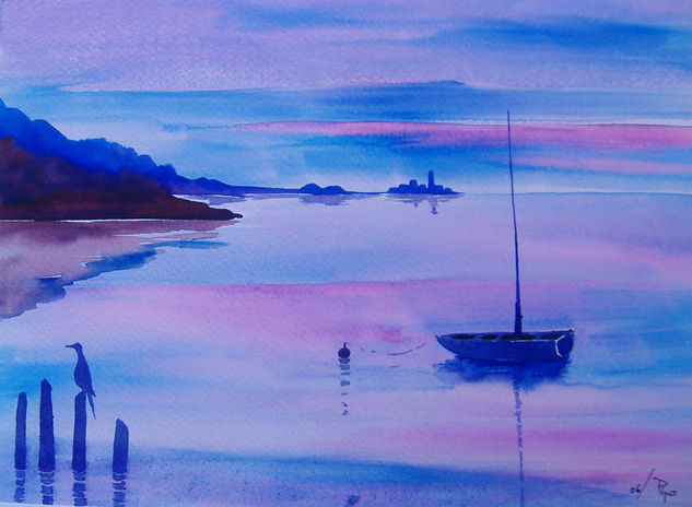 amanecer malva - vendido Watercolour Paper Landscaping