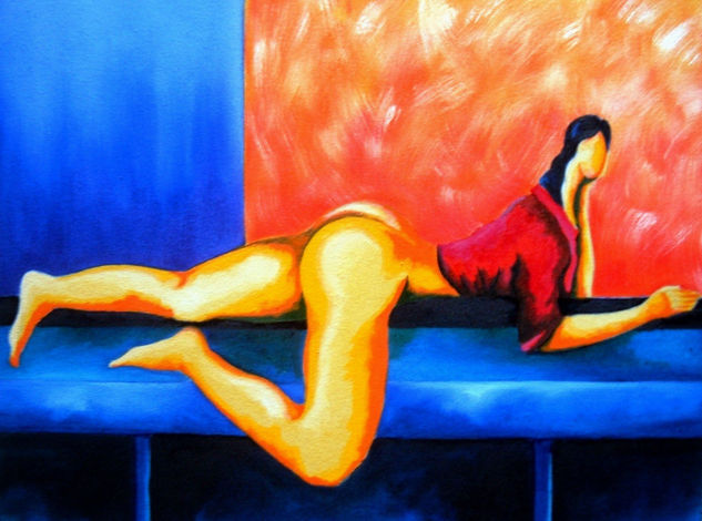 No. 4 Acrylic Canvas Nude Paintings