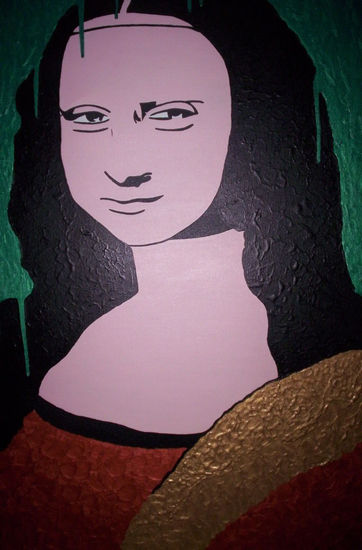 La Mona se llama Lisa Acrylic Canvas Figure Painting