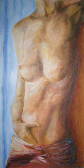 Desnudo...\ Oil Panel Nude Paintings