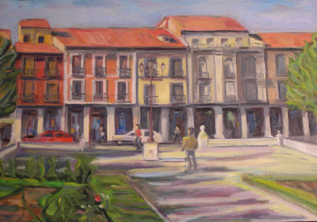 Plaza de Cervantes en Alcalá de Henares Oil Canvas Landscaping