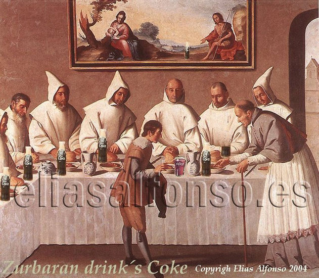 Zurbaran drinks' coke 