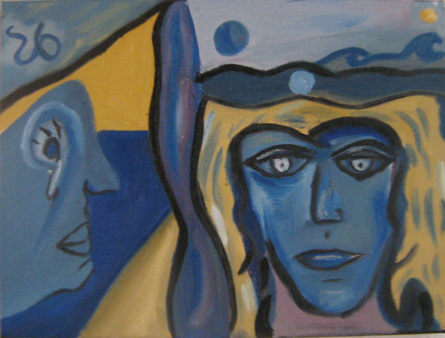 Mujer de agua, tiempo. Oil Canvas Others